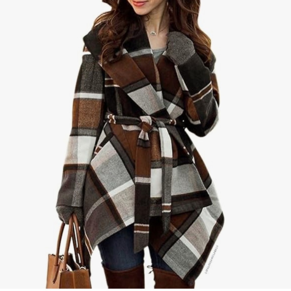 Wrapped flannel jacket